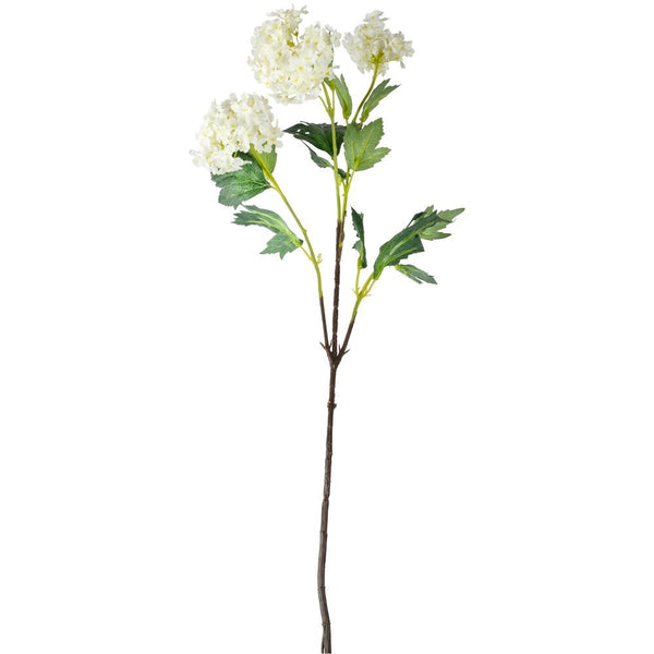 Faux Snowball Viburnum Spray Cream