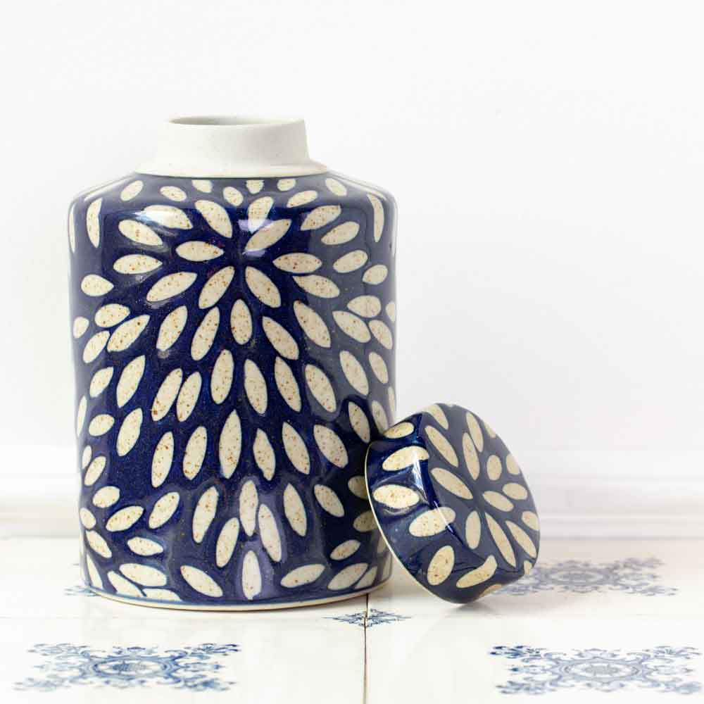 Ginger Jar Indigo Petales