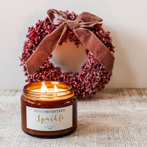 Winter Spice Scented Candle Sparkle 500ml