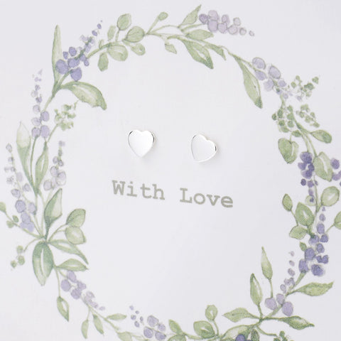 Boxed Lavender Wreath Silver Earring Card