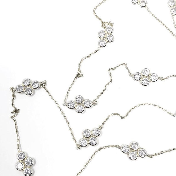 Silver Luna Drops Wrap Necklace