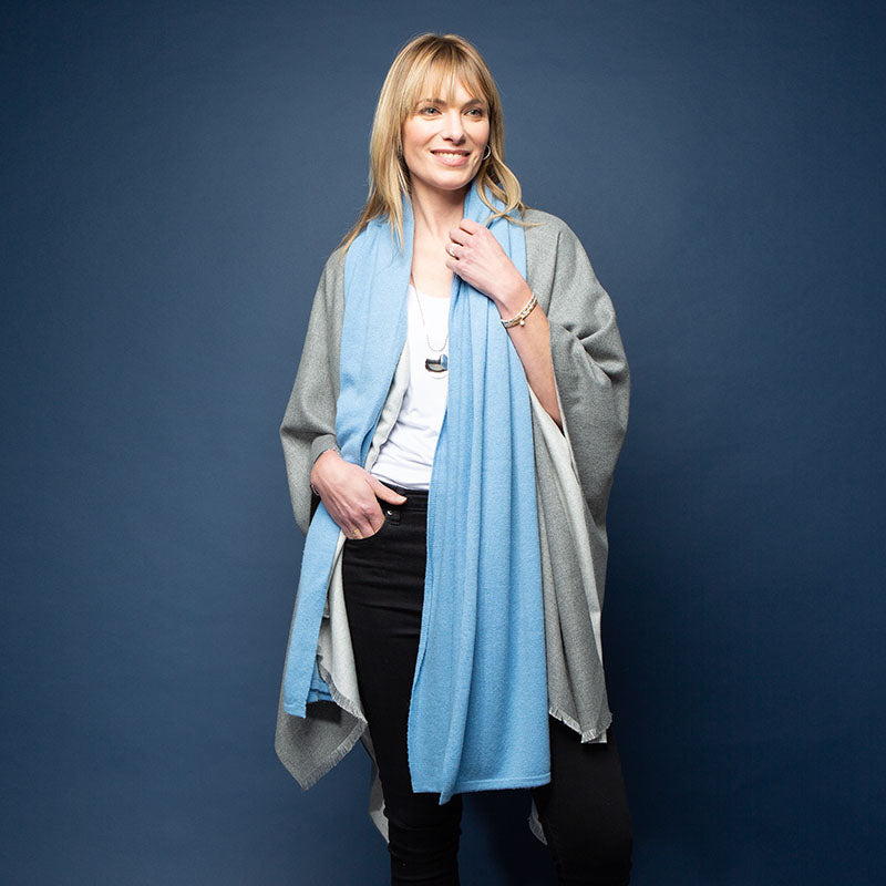 Blue Denim Kellie Cashmere Scarf