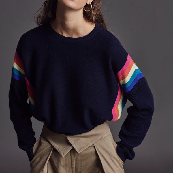 Navy Alex Rainbow Jumper