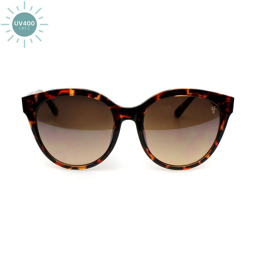 Tortoiseshell Oversized Rounded Frame Sunglasses
