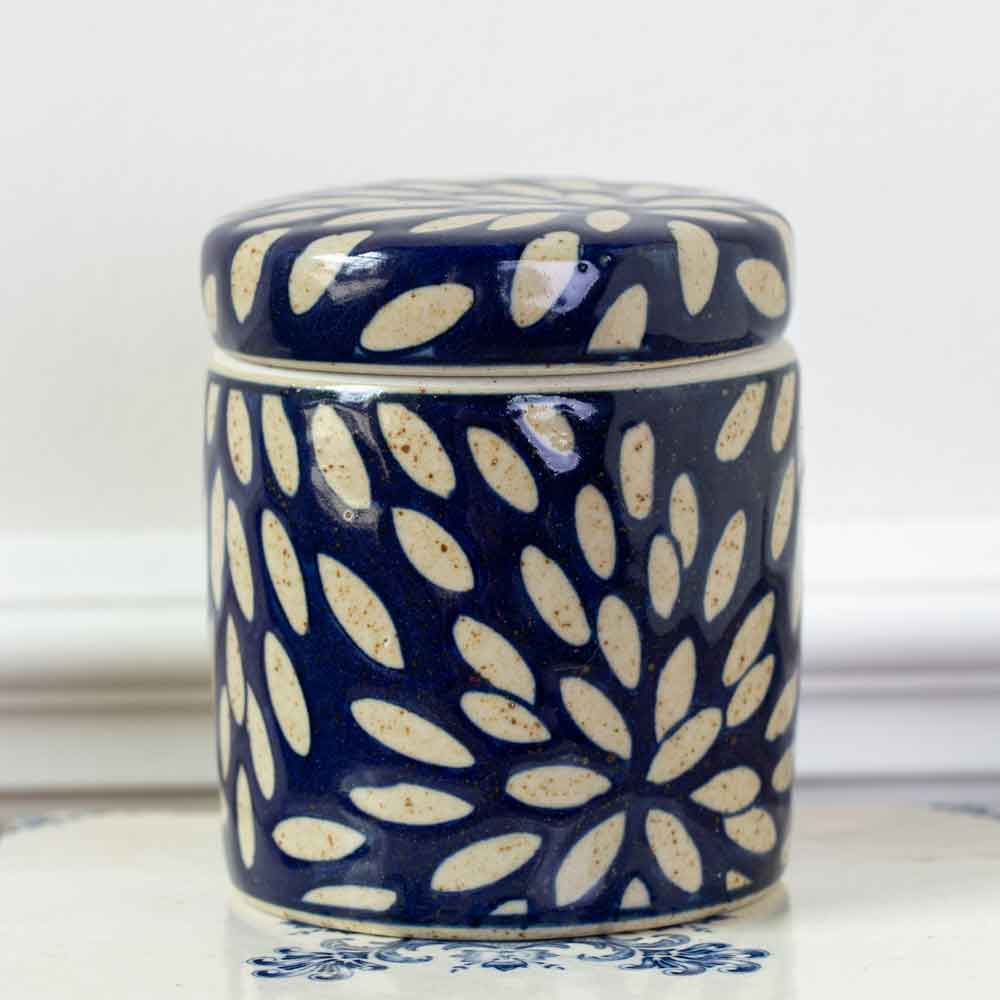 Petit Pot Indigo Petales