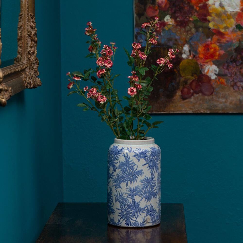 Medium Blue Leaf Vase