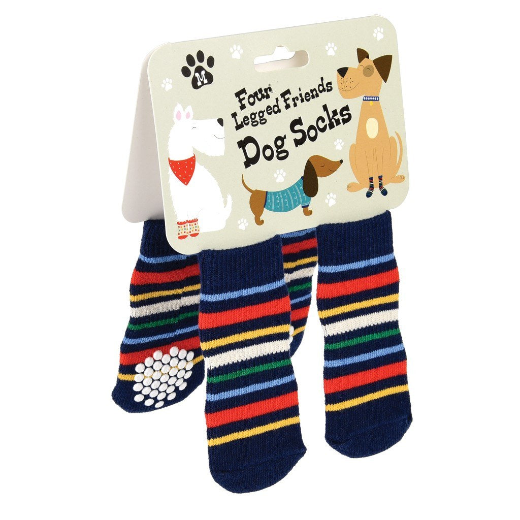 Medium Stripy Dog Socks