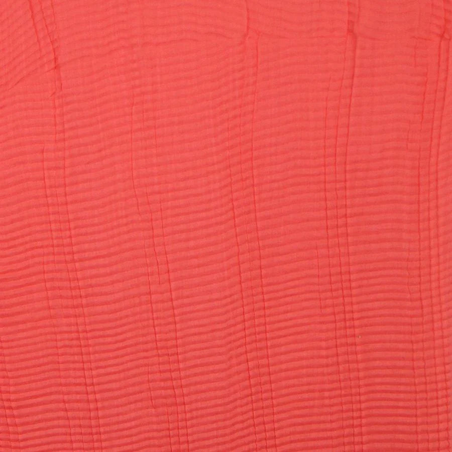 Coral Lightweight Crinkle Scarf