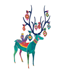 Pop & Slot Folksy Reindeer Small