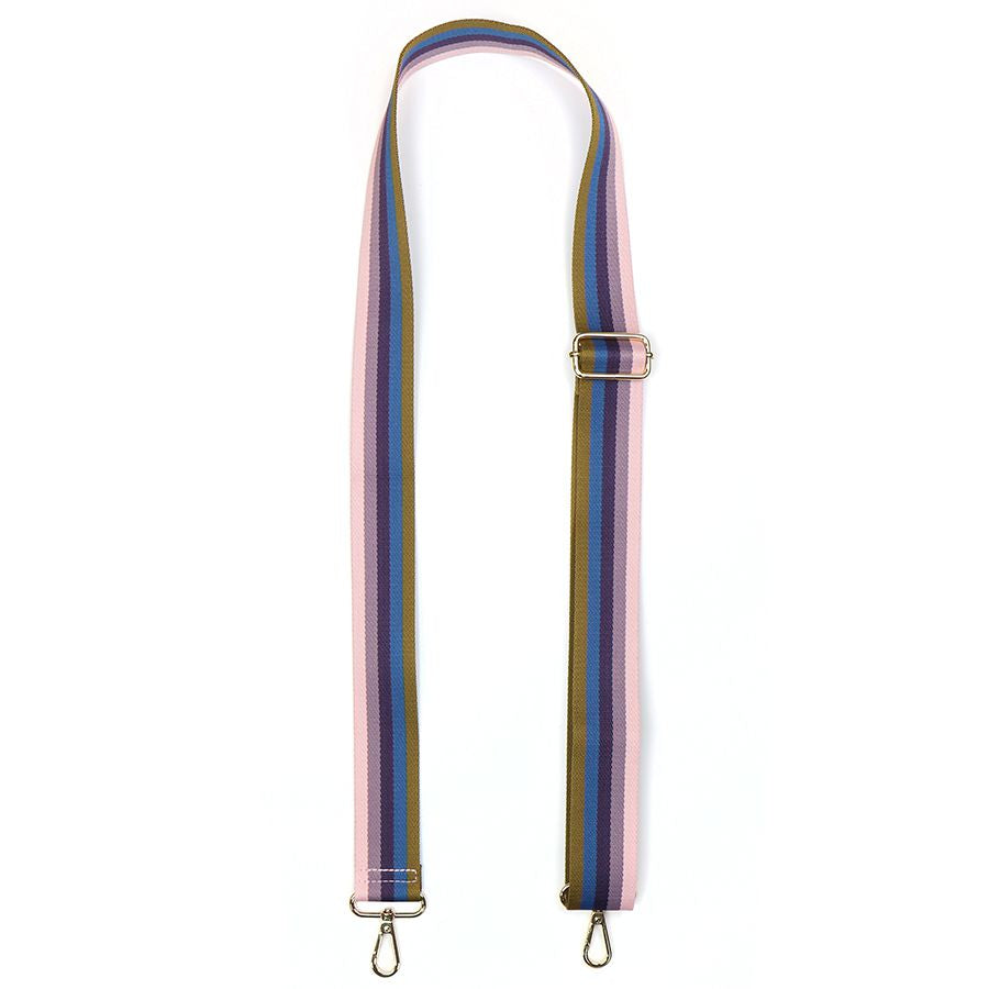 Pink & Tan Mix Striped Interchangeable Bag Strap