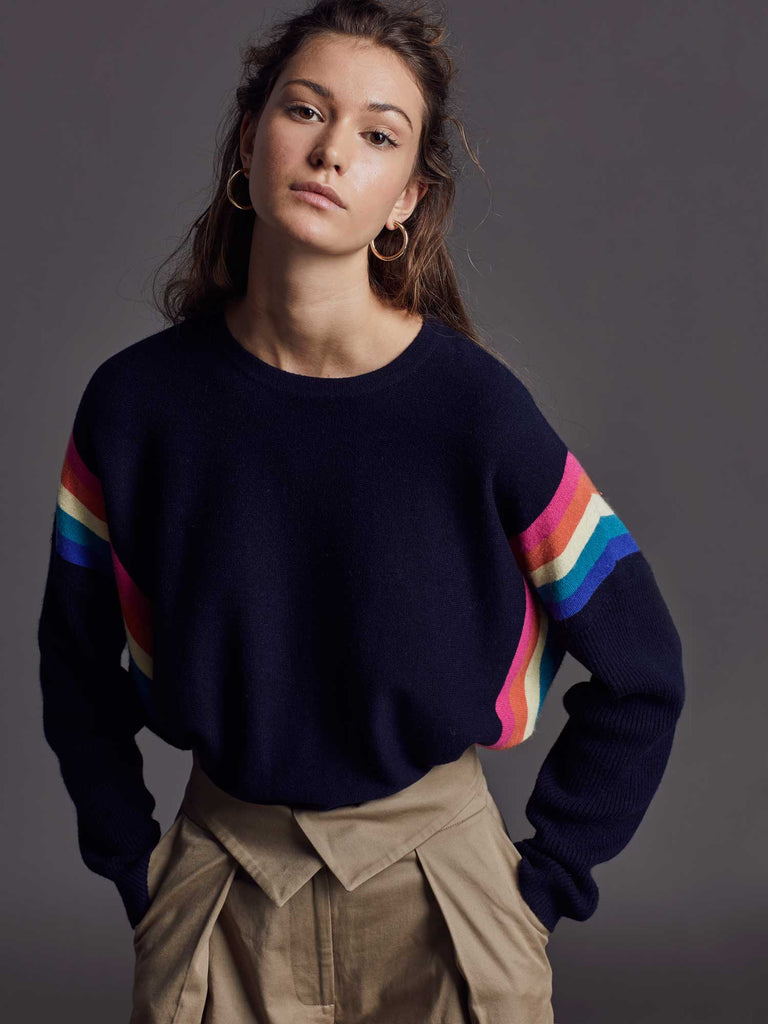 Navy Alex Rainbow Jumper