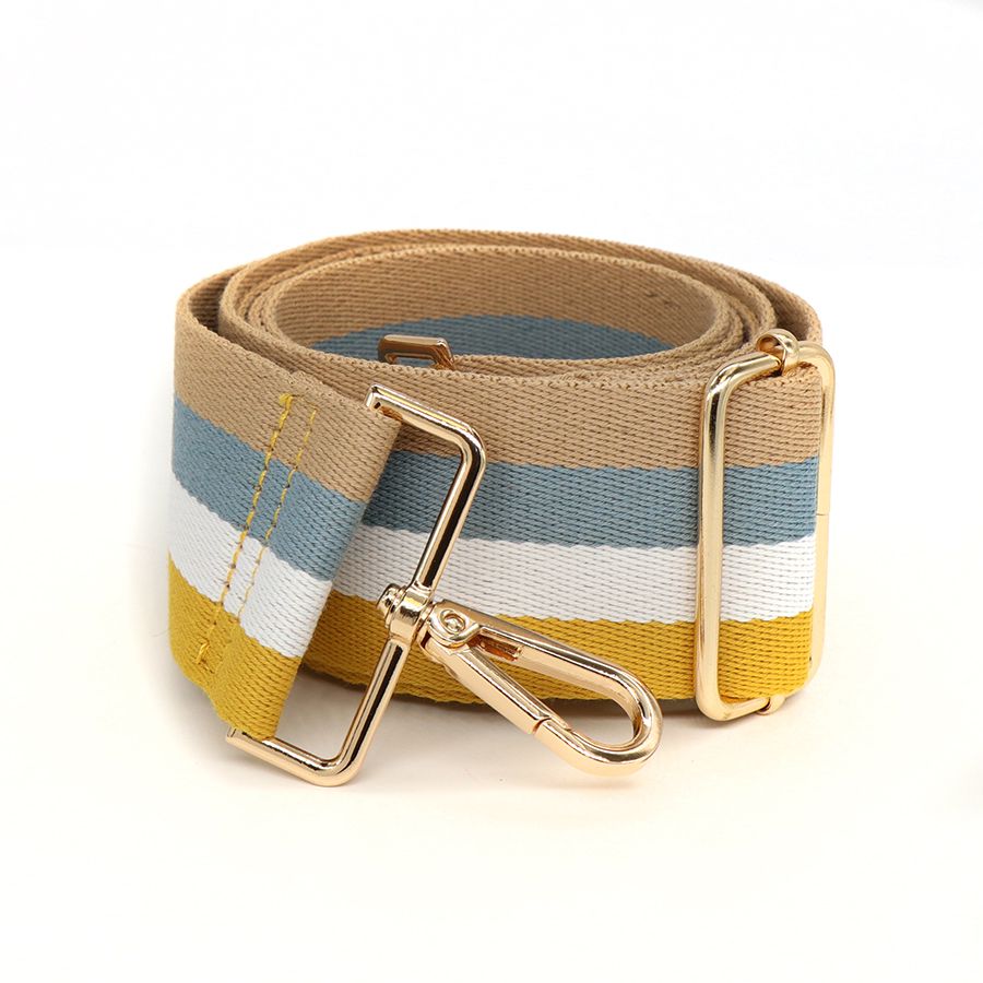 Mustard Striped Bag Strap