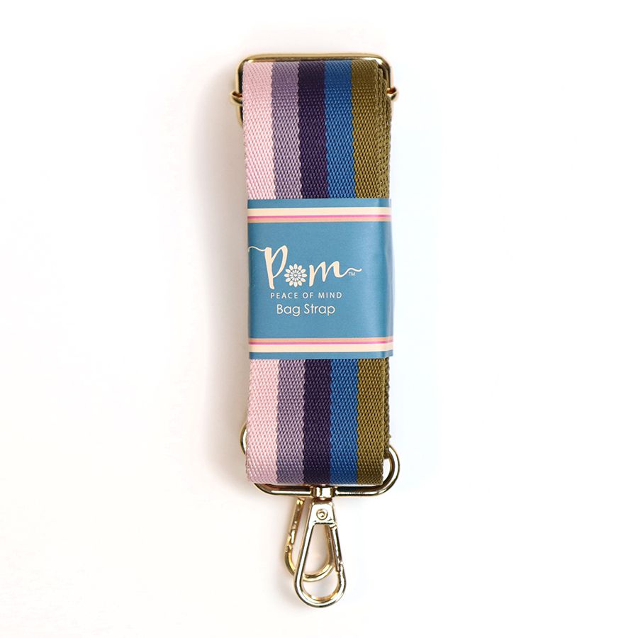 Pink & Tan Mix Striped Interchangeable Bag Strap