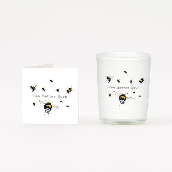Boxed Bee Better Soon Candle & Card