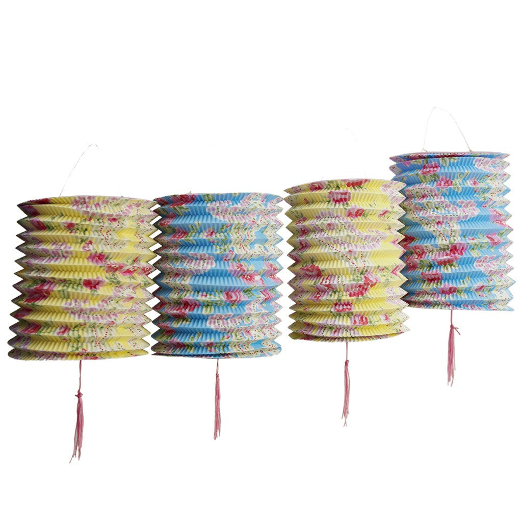 Set of 5 Paisley Paper Lanterns