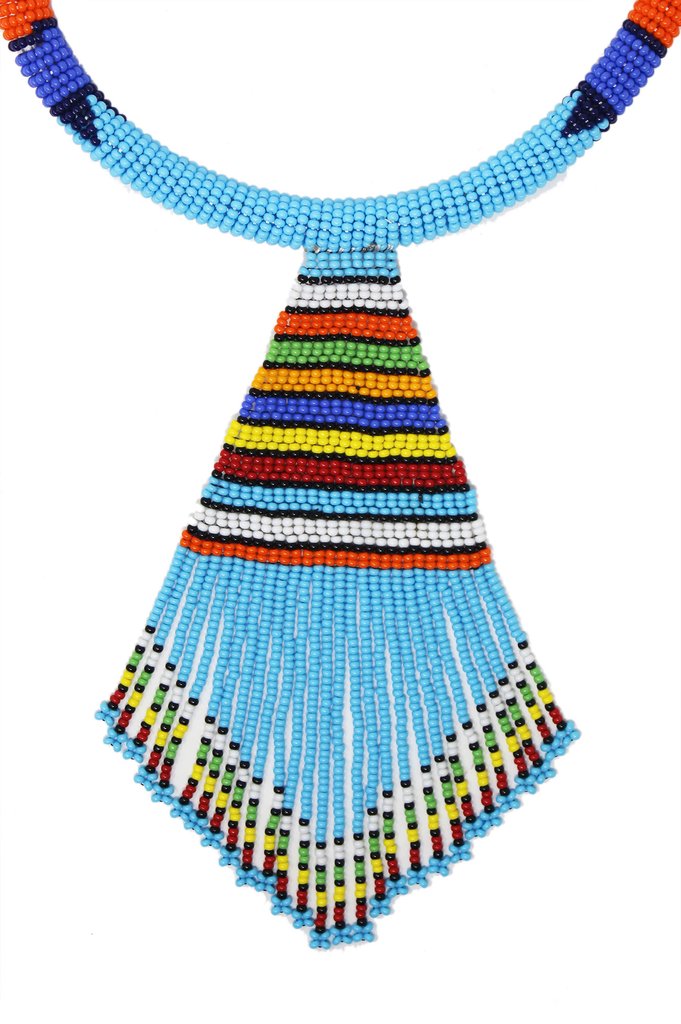 Turquoise Nala Beaded Maasai Necklace