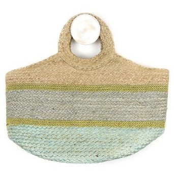 Blue Aqua Jute Bag