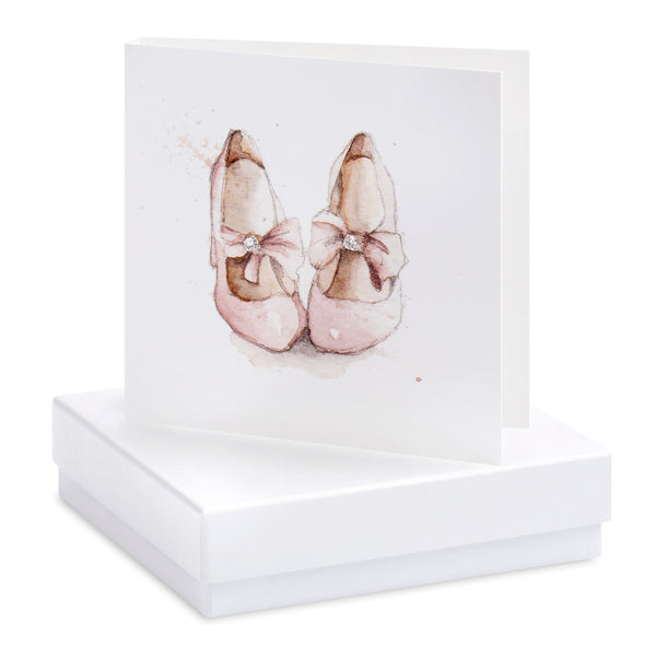 Boxed Party Shoes Silver Earring Card