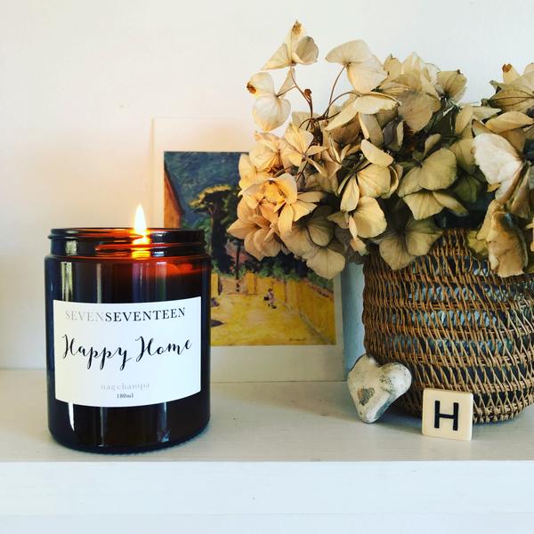 Nag Champa Scented Candle Happy Home