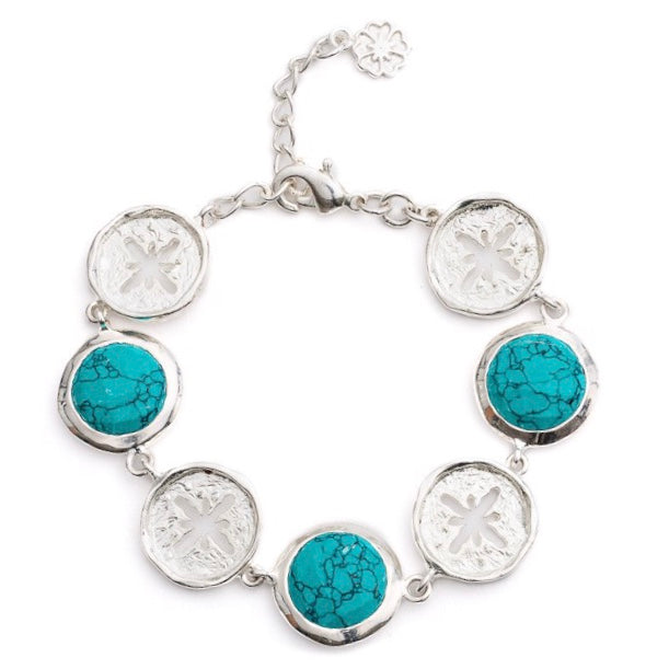 Turquoise Silver Artemis Bracelet