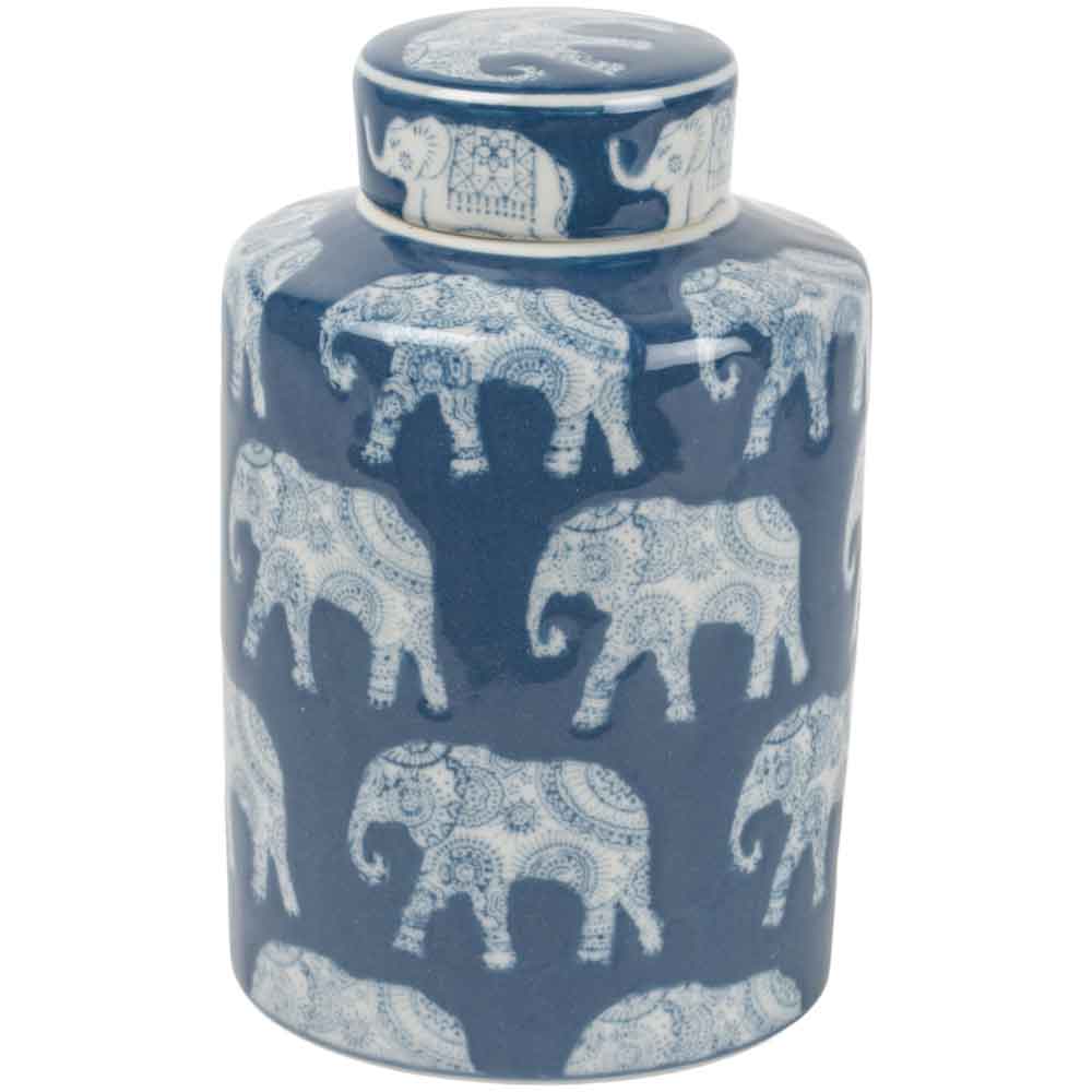 Ginger Jar Indigo L’Elephant