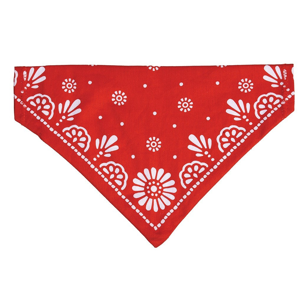 Large Red Paisley Dog Bandana