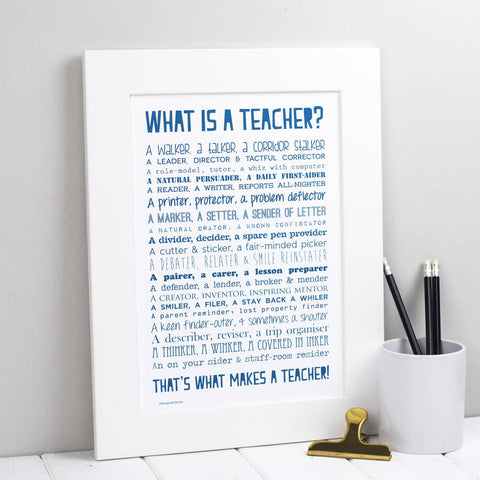 Teacher Poem Print