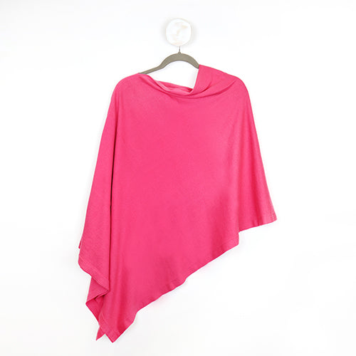 Pink Cotton Fine Knit Poncho