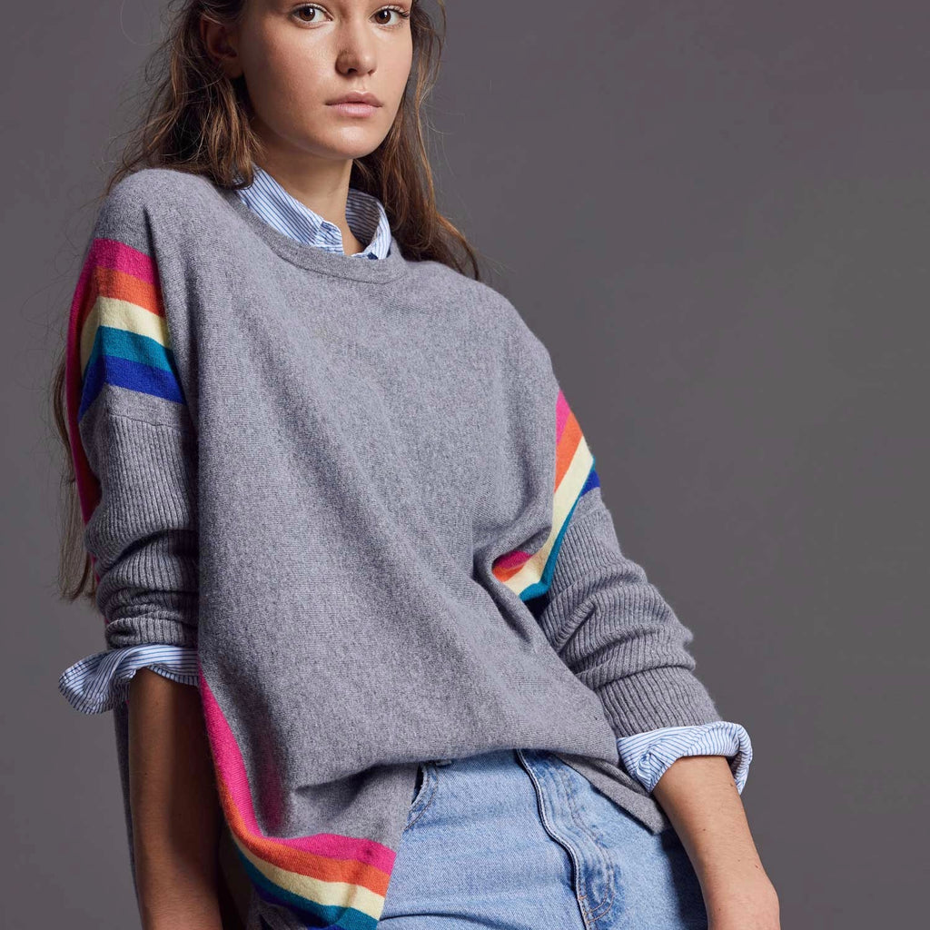 Grey Alex Rainbow Jumper