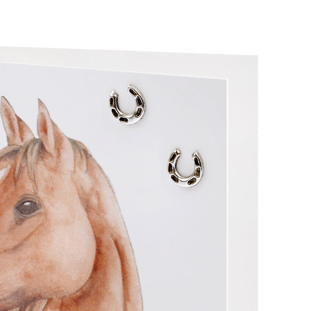 Boxed Horse Silver Earring Card