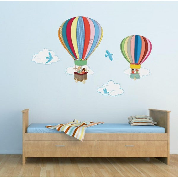 Belle & Boo Hot Air Balloon Wall Sticker