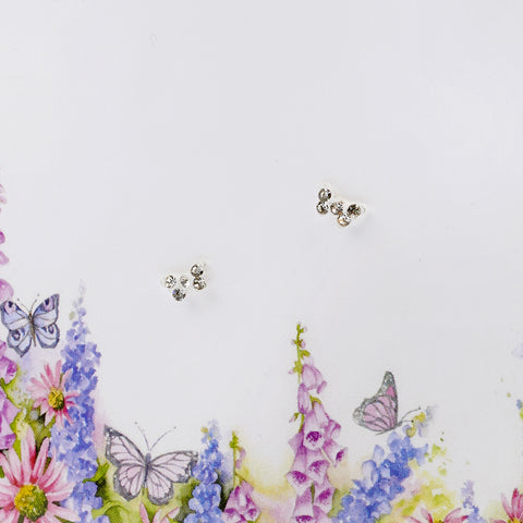 Boxed Butterflies & English Meadows Silver Earring Card