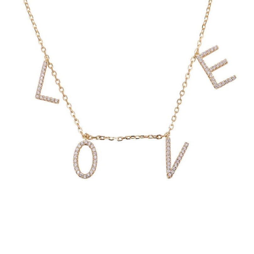 Gold Big Love Necklace