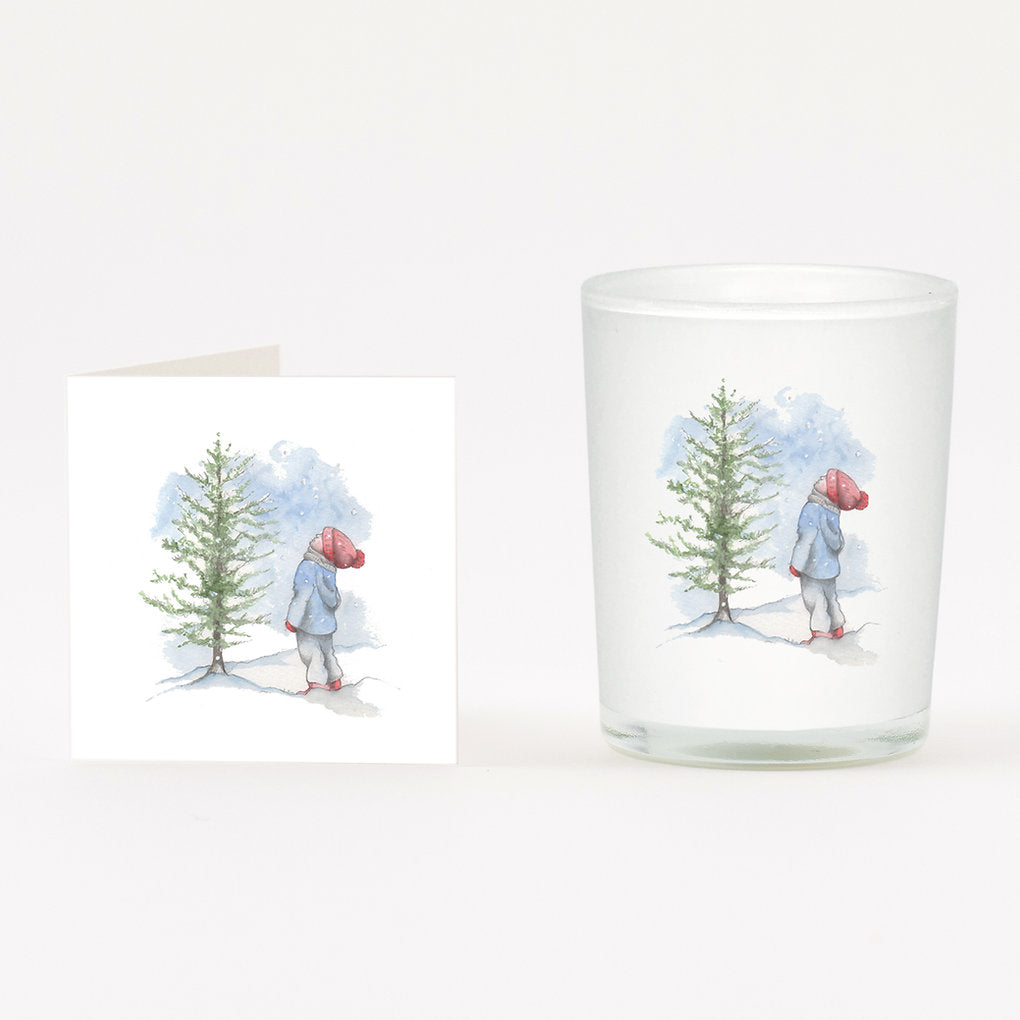 Christmas Scene Boxed Candle & Card