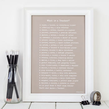 Teacher Poem Print