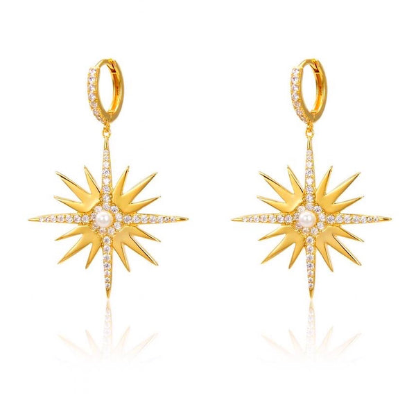 Gold Bella Starburst Earrings