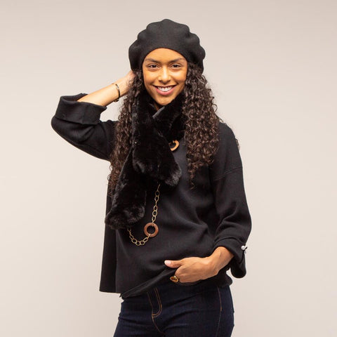 Black Trina Beret