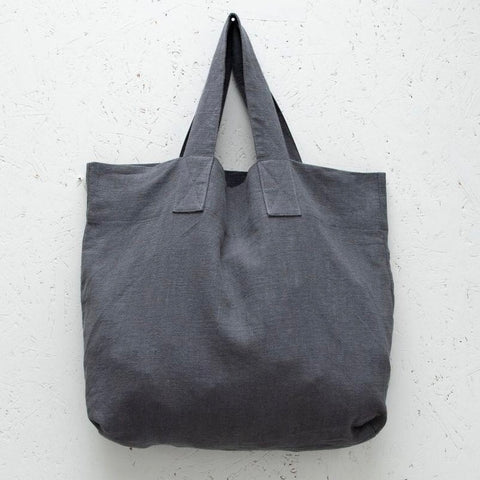 Charcoal Natural Fibre Shopper