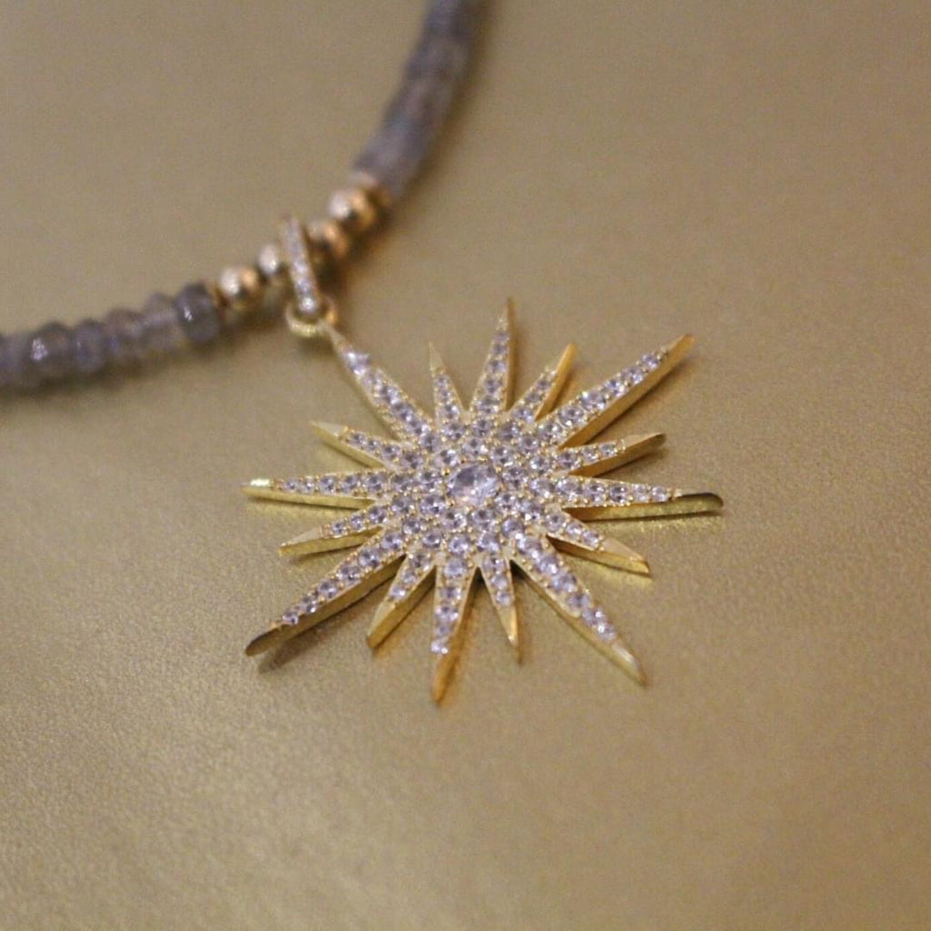 Labradorite & Gold Lola Star Necklace
