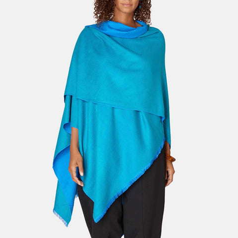 Blue Kingfisher Reversible Tess Wrap