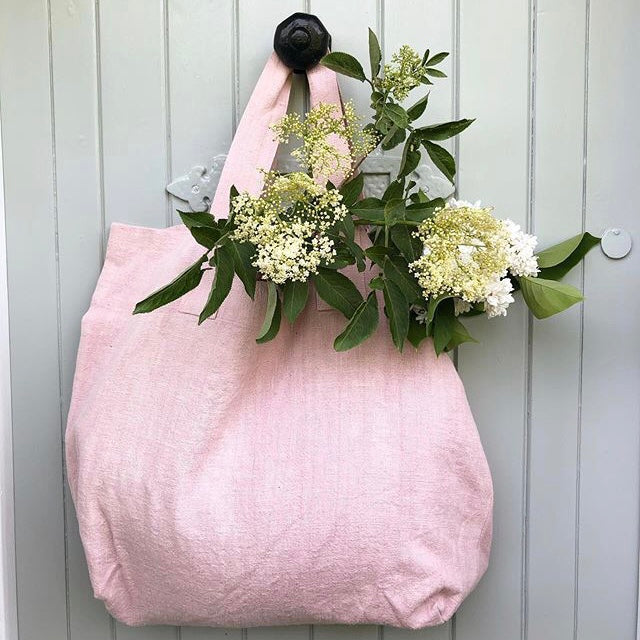 Pink Natural Fibre Shopper