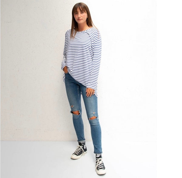 Navy Striped Robyn Top