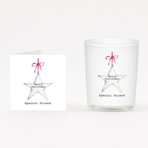 Christmas Star Friend Boxed Candle & Card