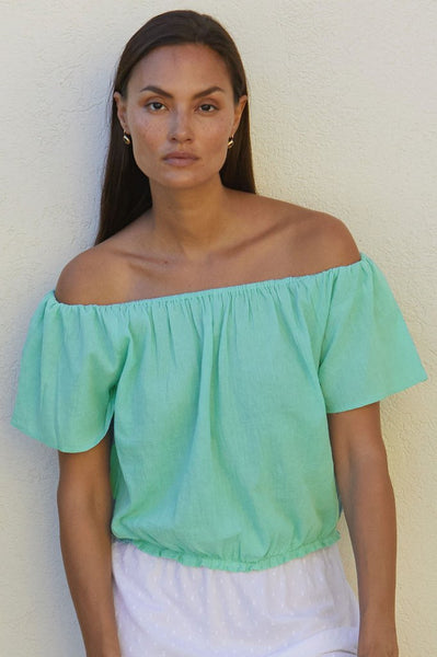 Sea Green Ilana Organic Cotton Top