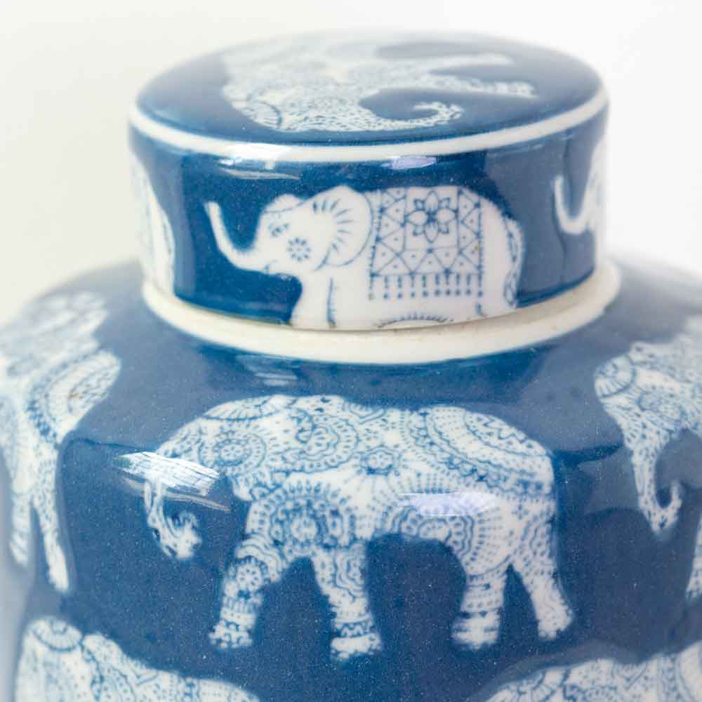 Ginger Jar Indigo L’Elephant