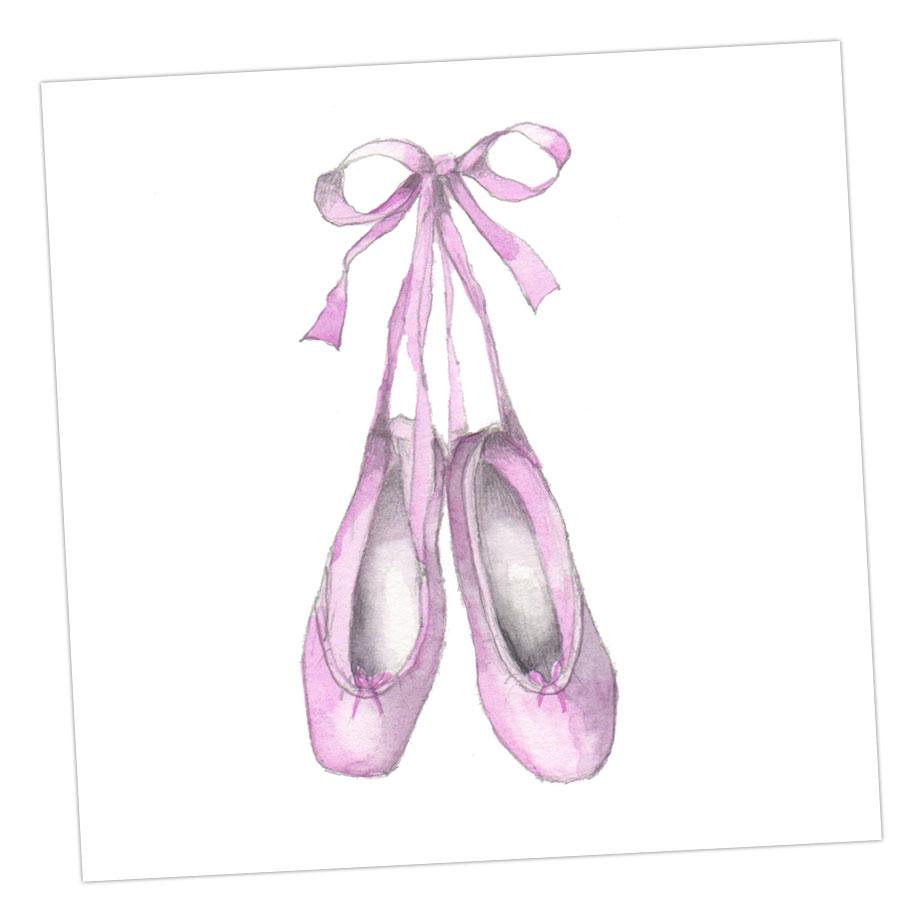 Boxed Ballet Shoes Silver Earring Card