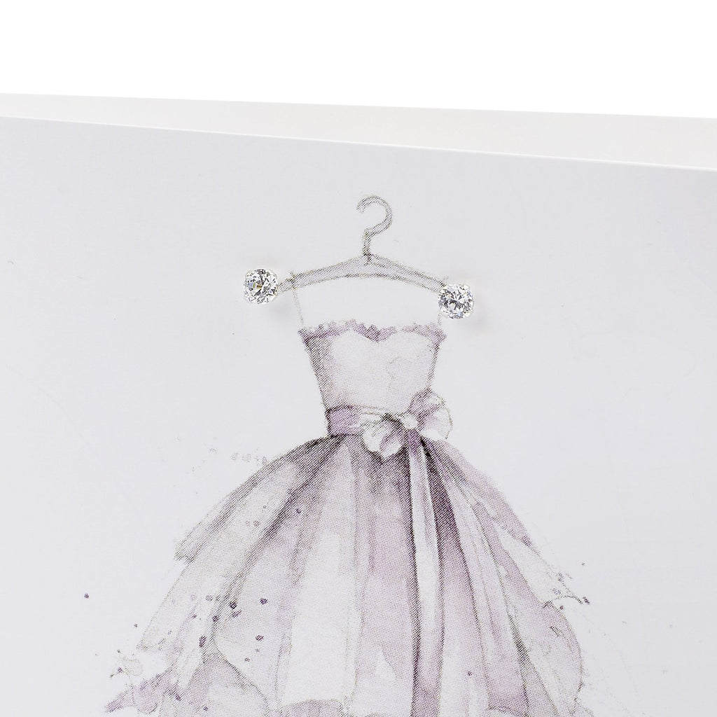 Copy of Boxed Granddaughter Party Dress Silver Earring Card