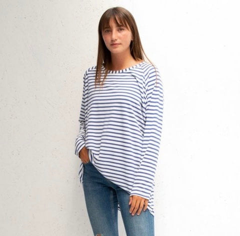 Navy Striped Robyn Top