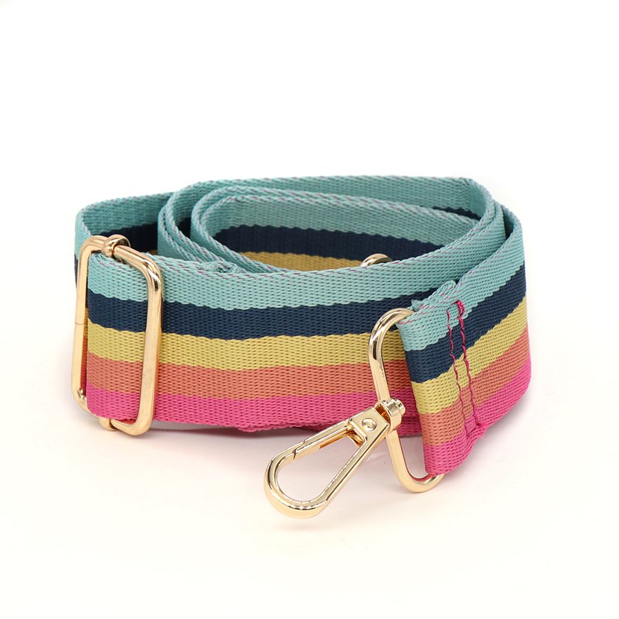 Striped purse strap shop