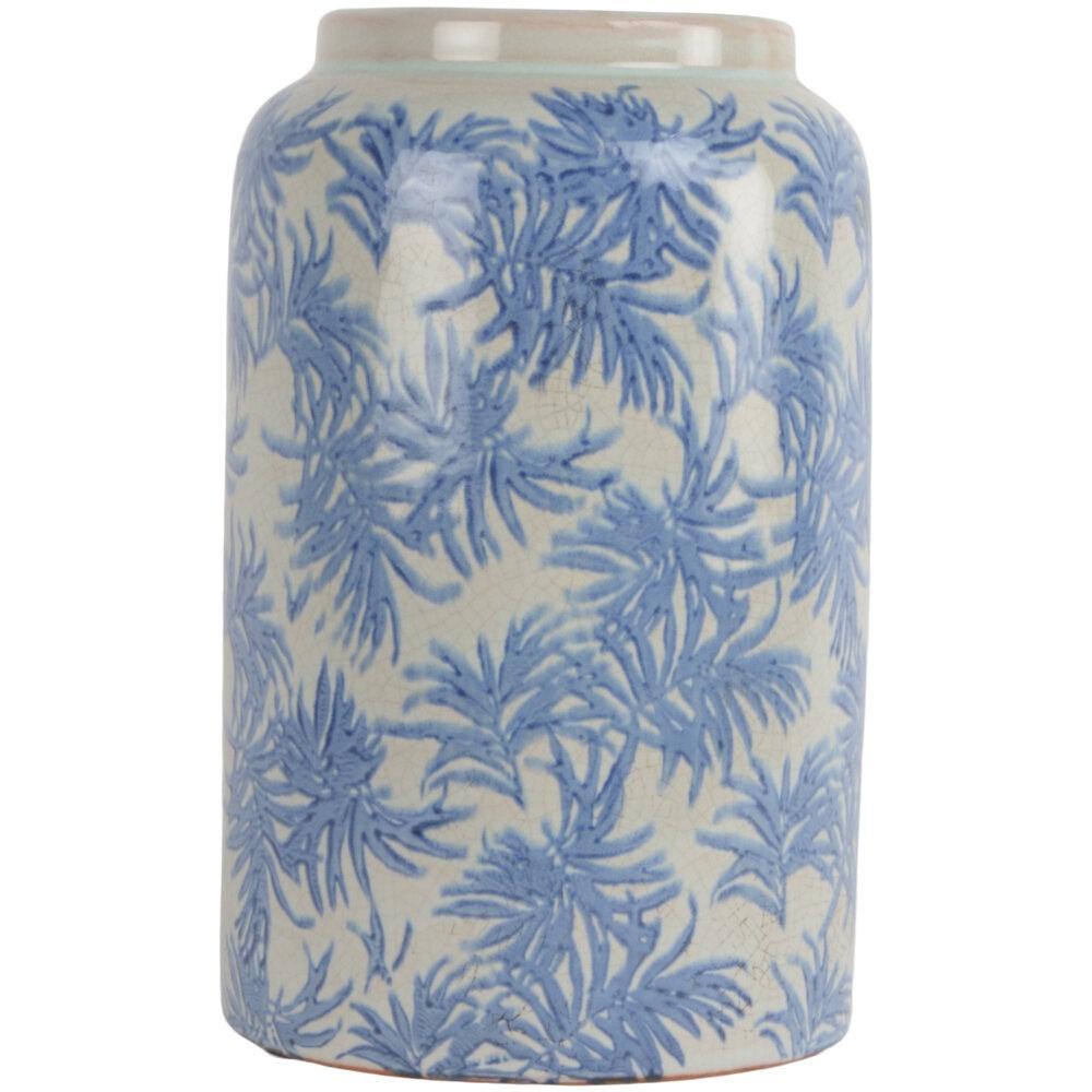 Medium Blue Leaf Vase